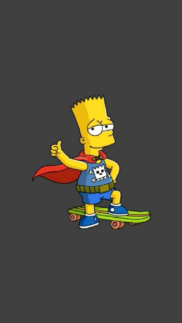 Bart Skateboarding Wallpaper Awesome HD