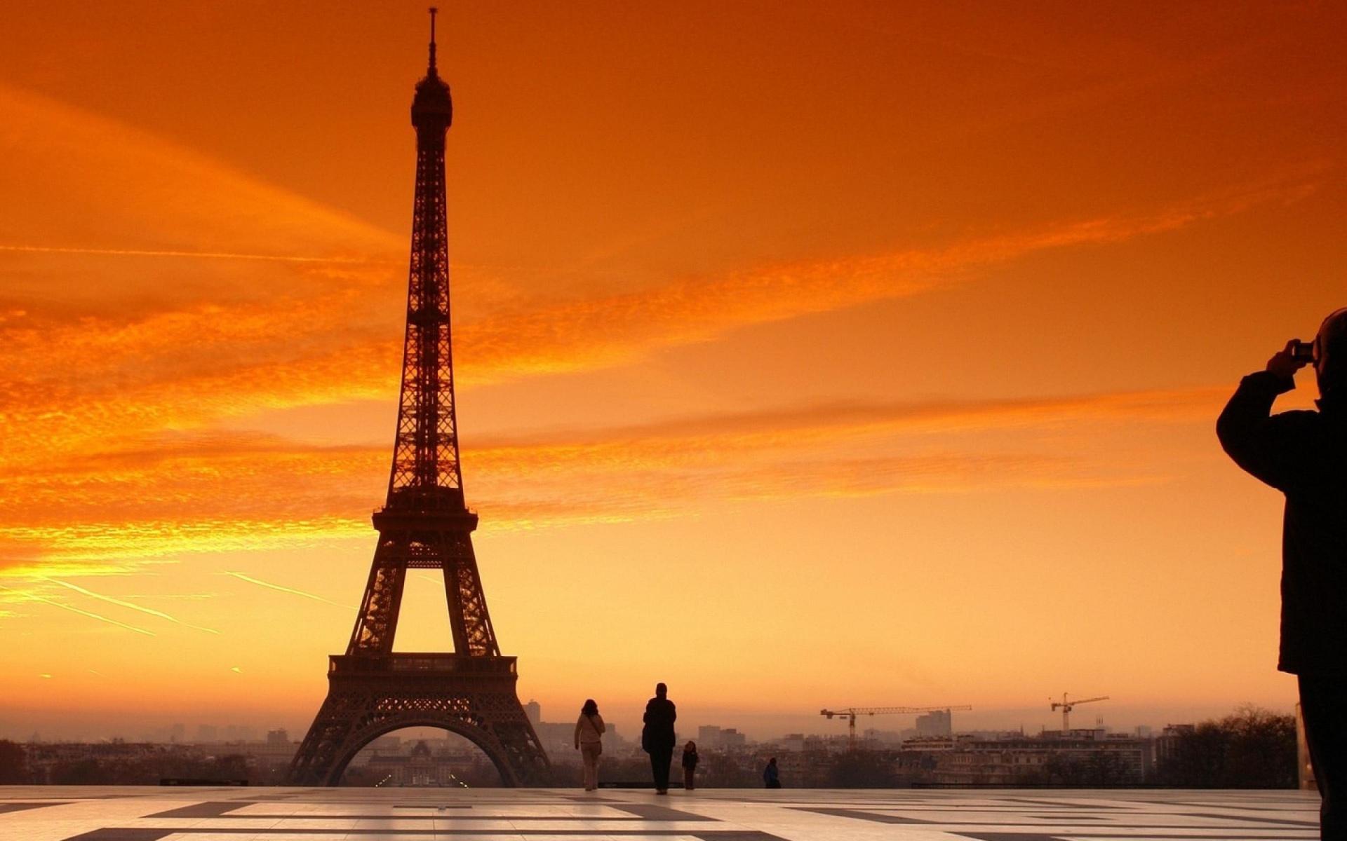 Eiffel Tower Sunset Wallpaper Travel HD