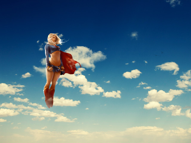 Supergirl Flying In The Sky Wallpaper HD From