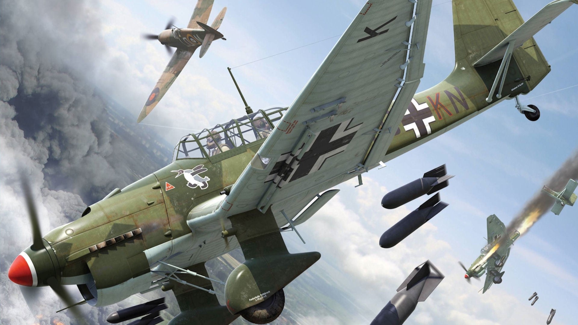 Wallpaper Airplanes World War Ii Stuka Supermarine
