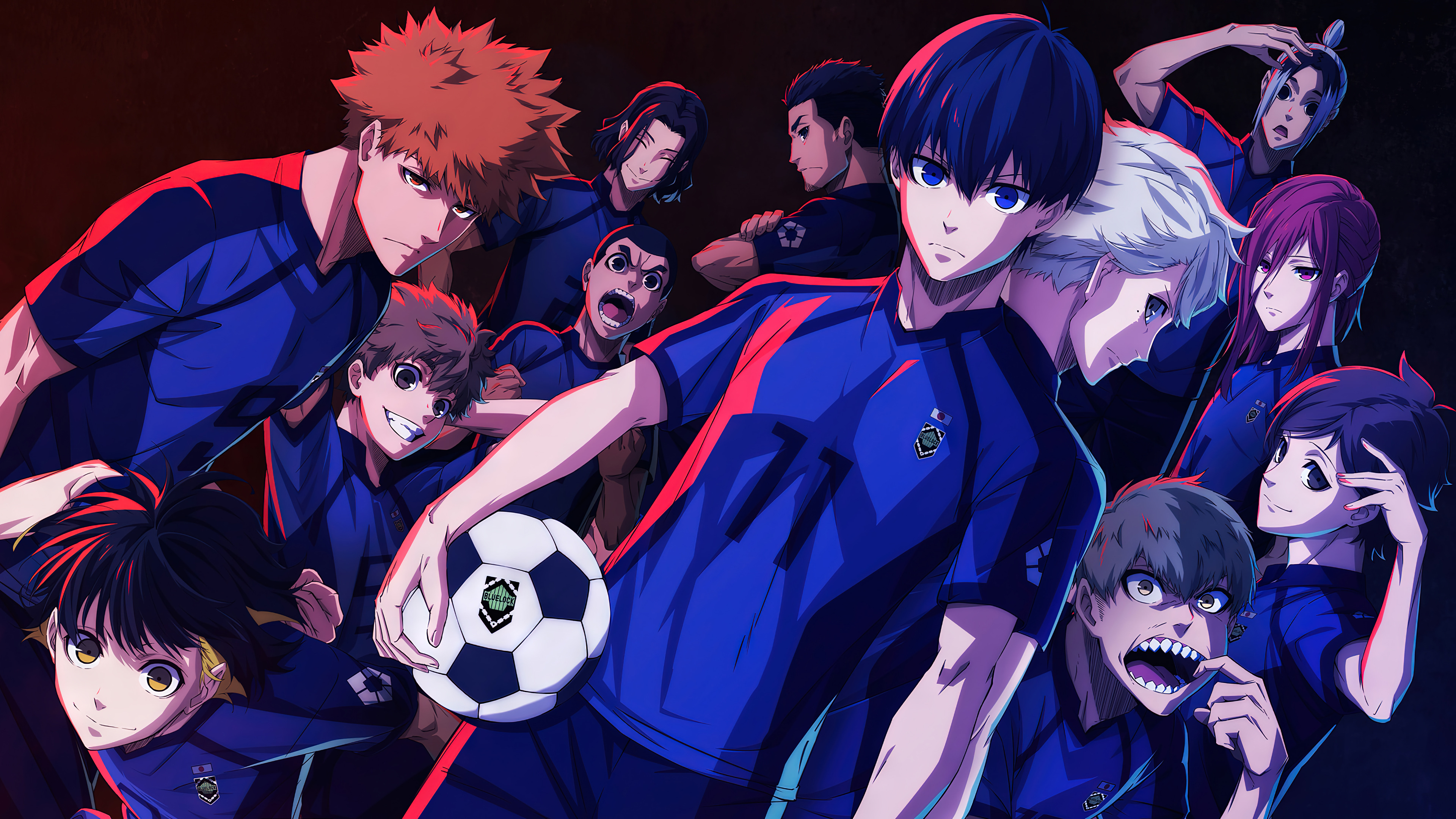 Blue Lock Anime Characters 4k Wallpaper