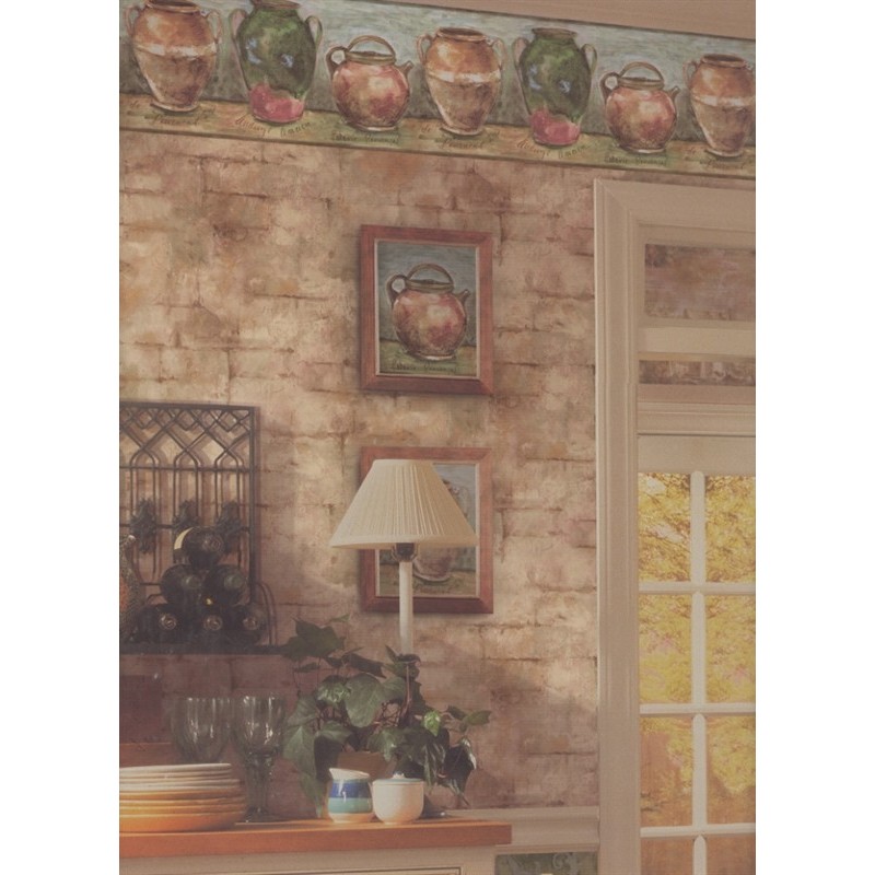 Free download Wallpaper Border Novelty Tuscan Pots Border [800x800] for