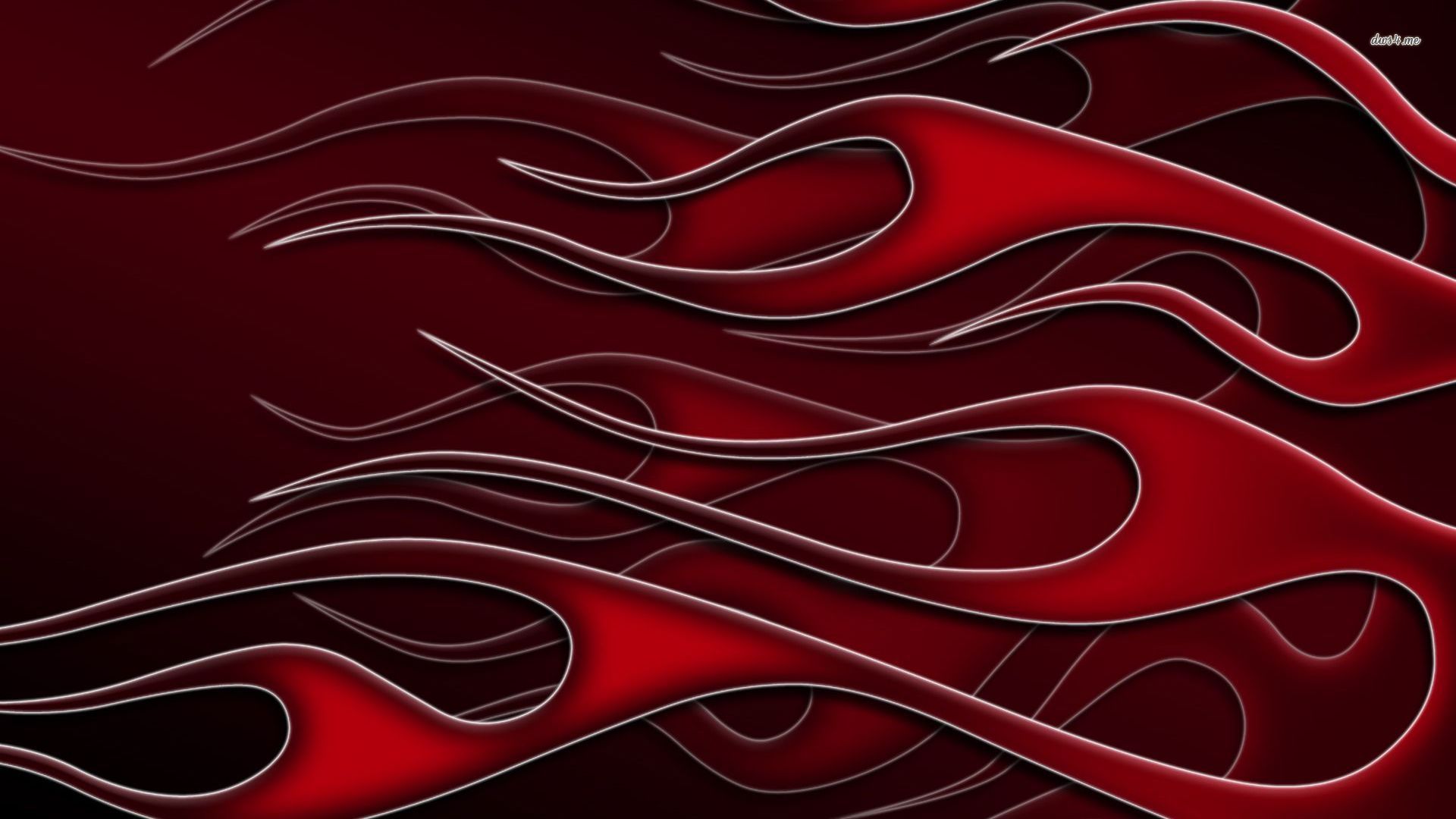 Red Flames Wallpaper Abstract