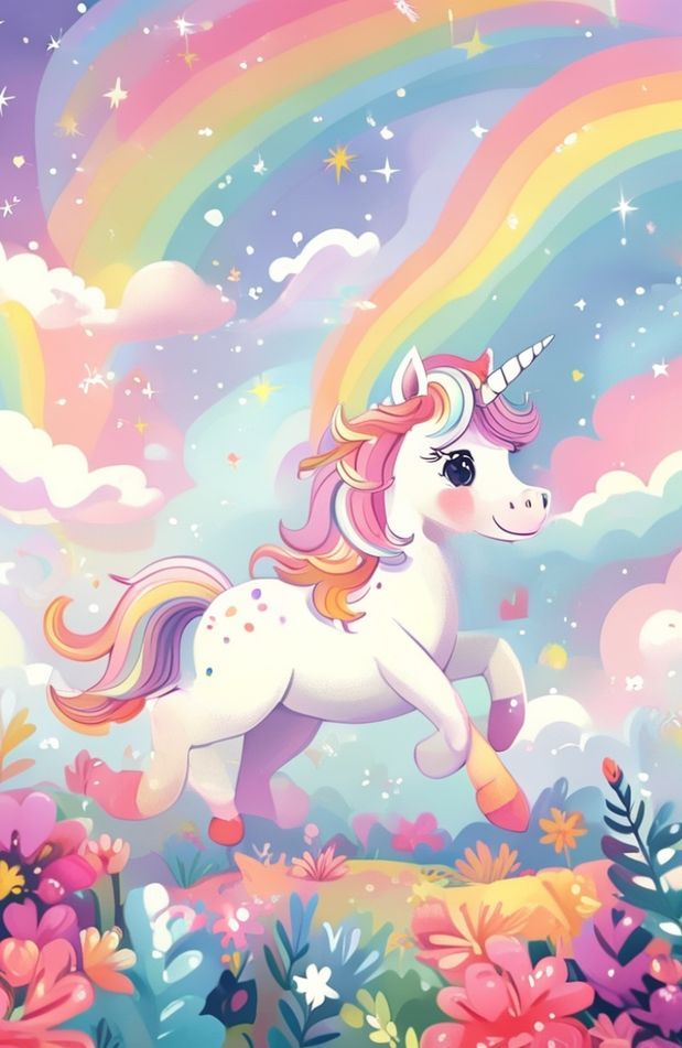 Cartoon Unicorn Wallpaper