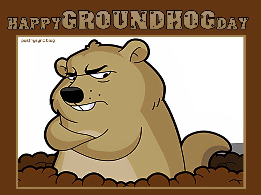 Happy Groundhog Day Cartoon Wishes Angry Clipart