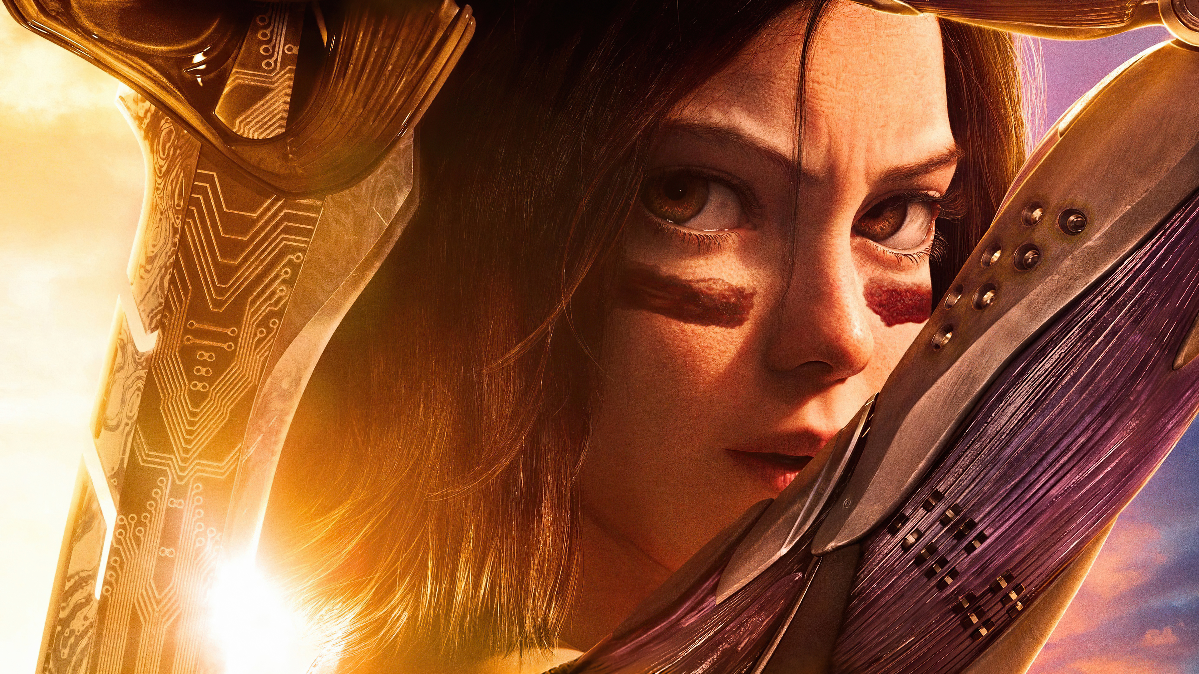 Alita Battle Angel With Sword 4k Wallpaper HD Movies