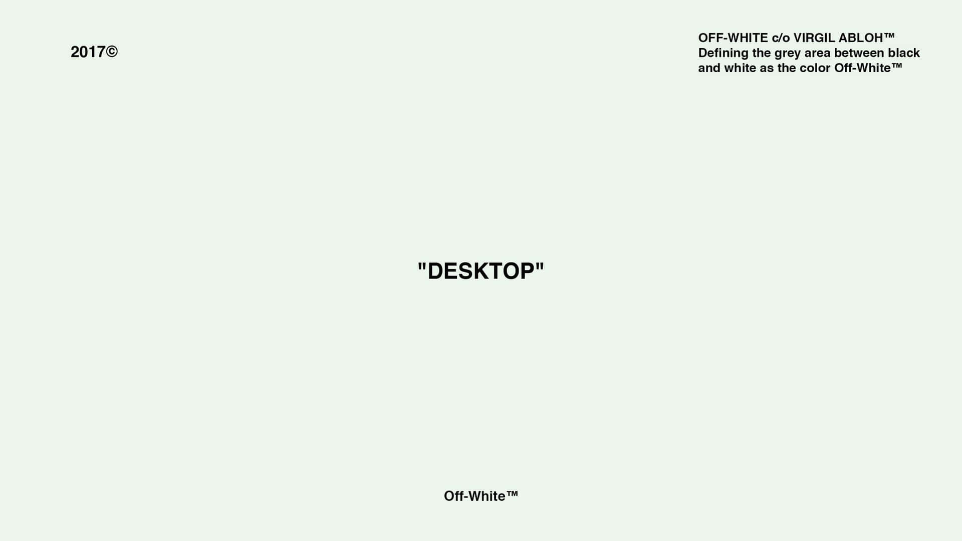 Off White Desktop Wallpaper