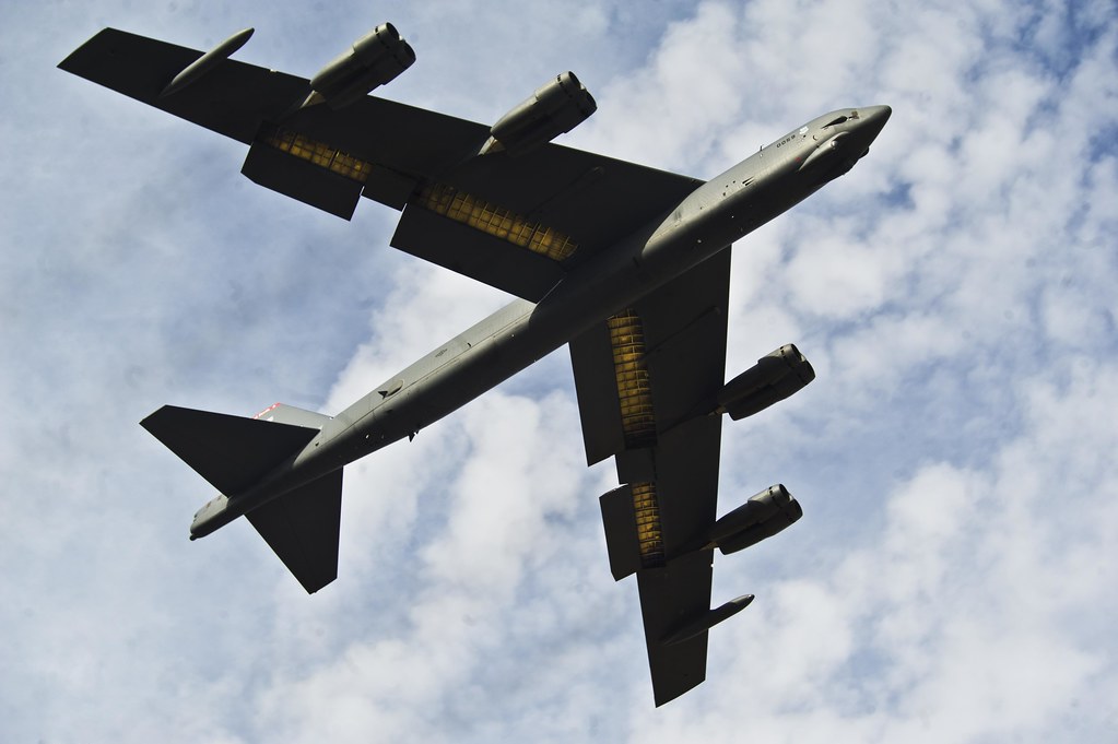 Overhead A B 52H Stratofortress flies over Minot Air Force Flickr
