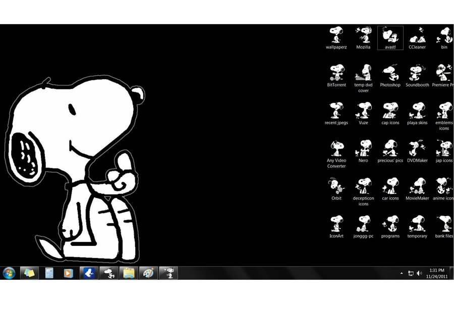 My Snoopy Desktop2 With And Cursor By Afronoodles Icon