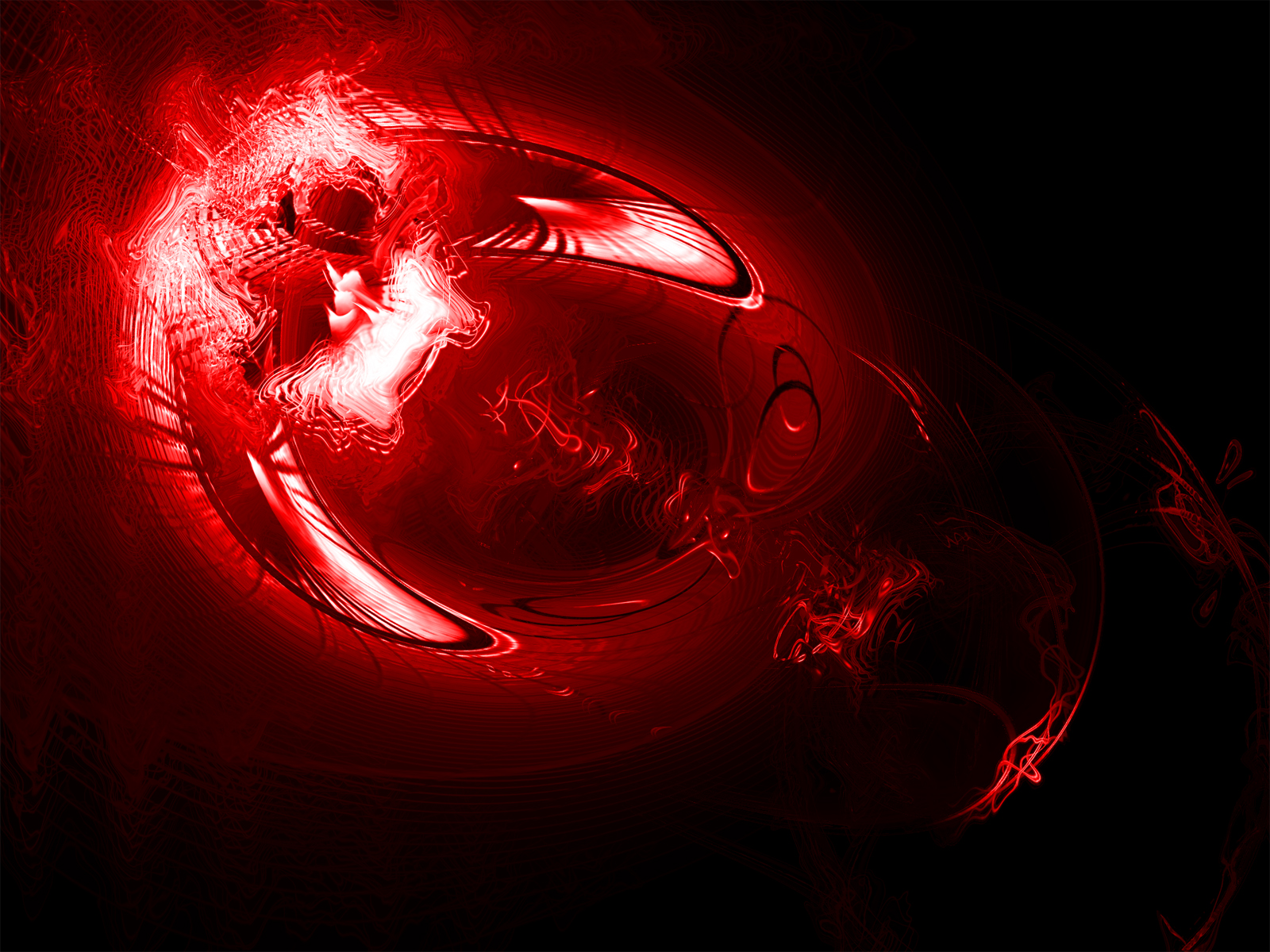Wallpaper Space Jellyfish Red And Black