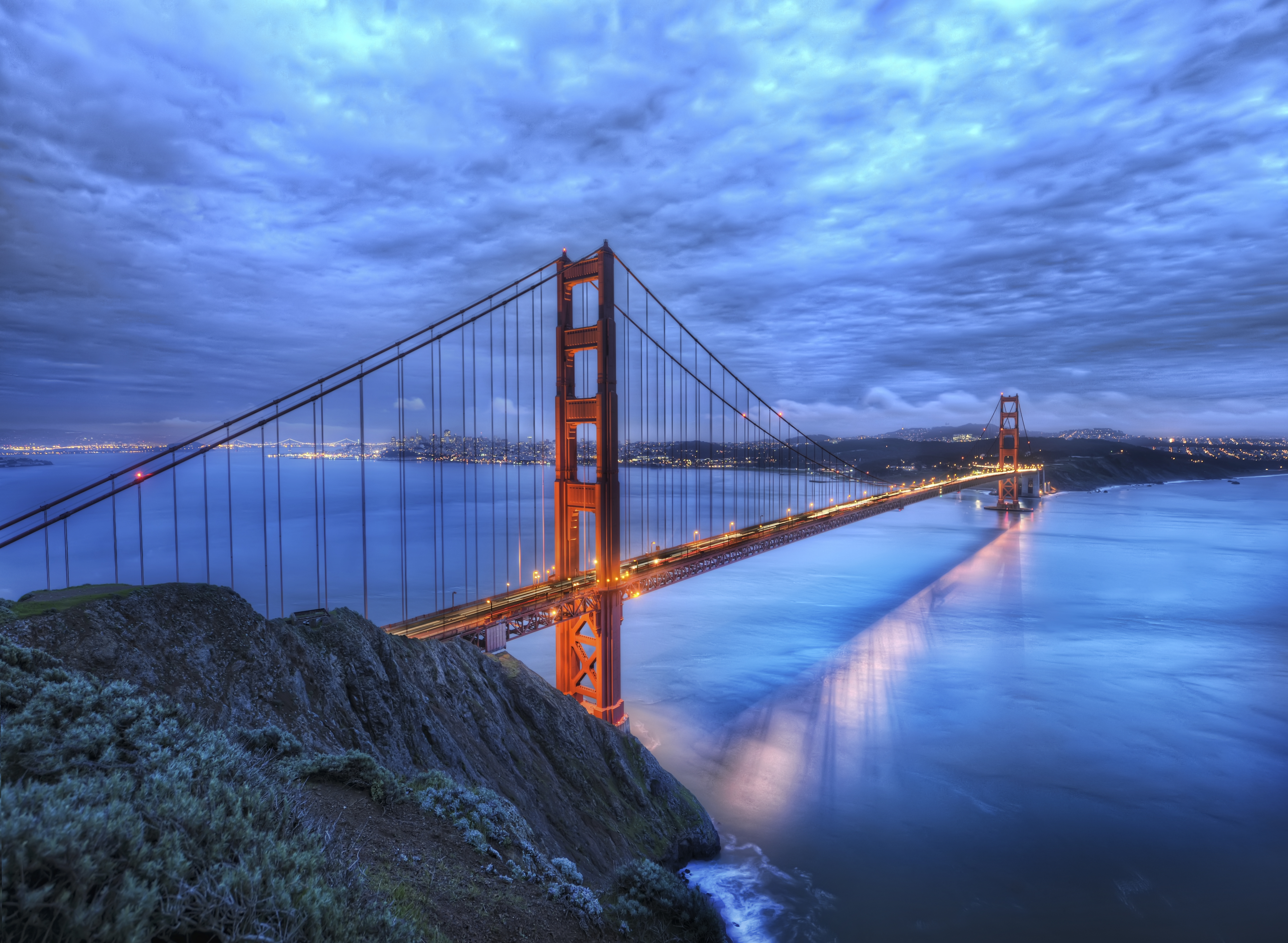 4k Wallpaper City Bridge Golden Gate River California San