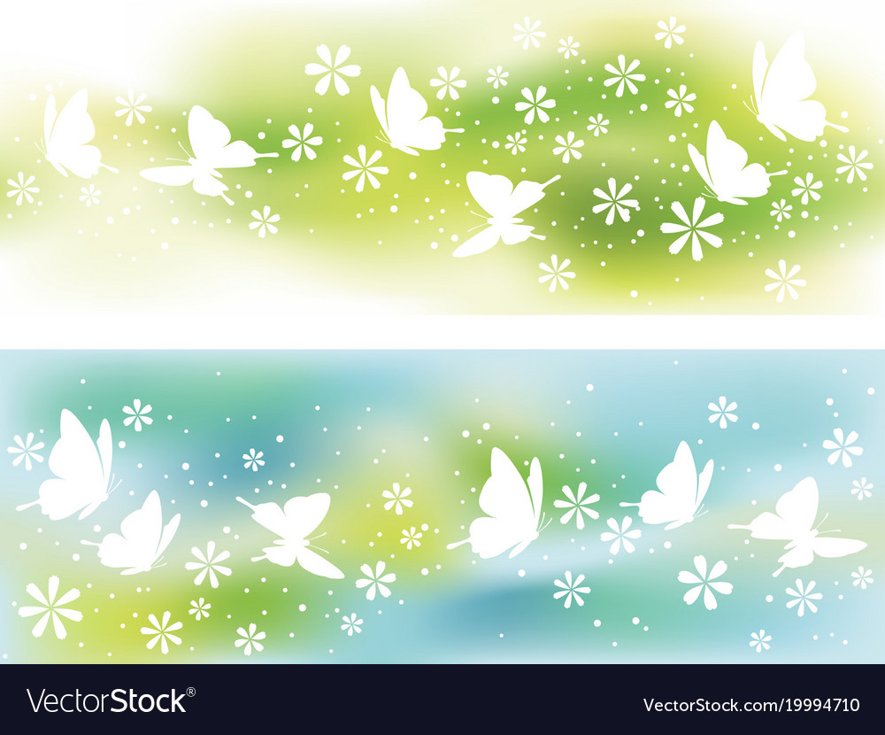 Two seamless springtime background Royalty Free Vector Image