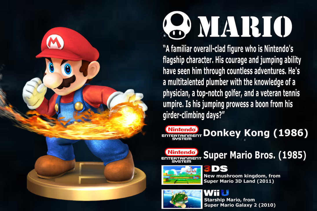 Super Smash Bros Wii U 3ds Bio Mario By Tntyoshiart