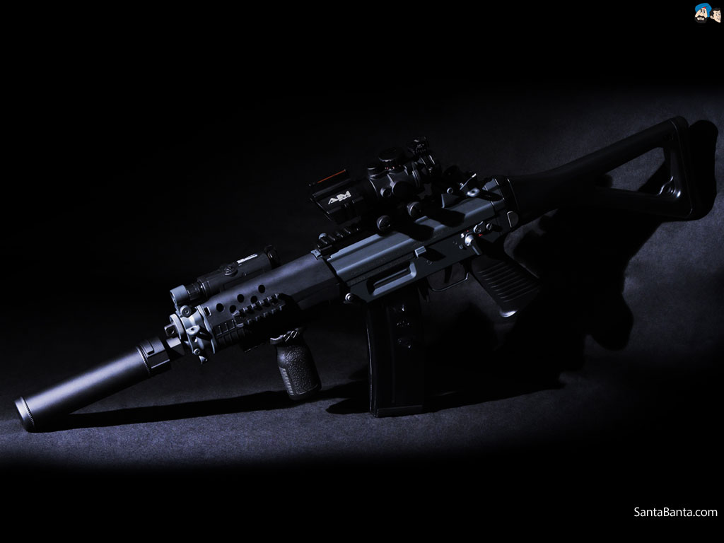 Full Wallpaper M16 Assault Rifle With Bullets
