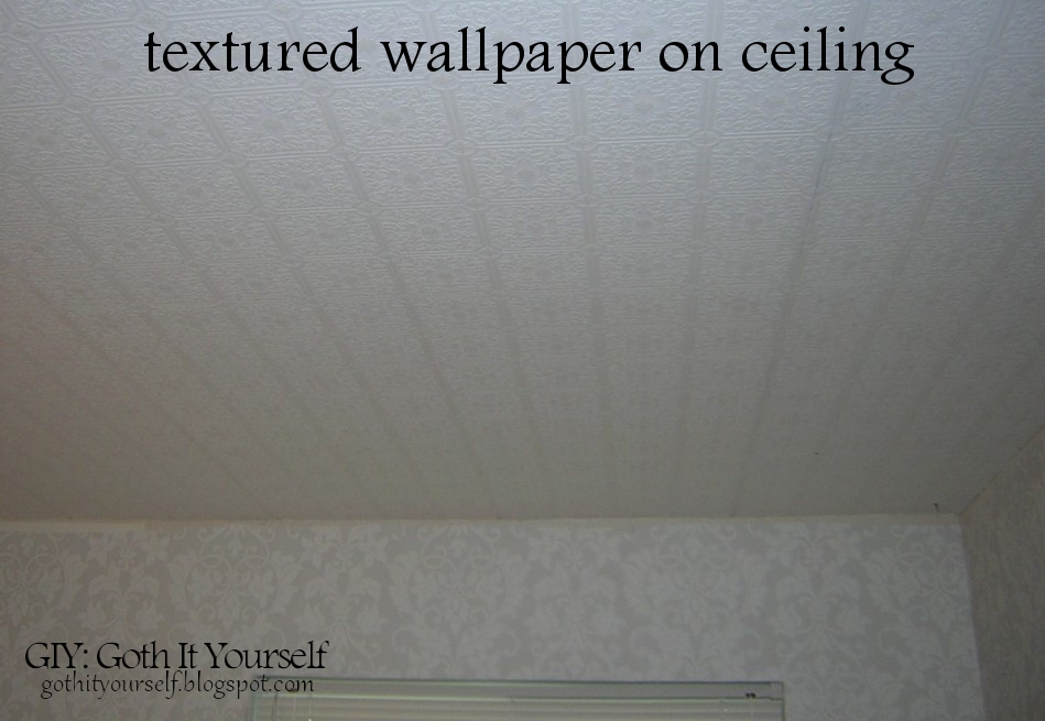 949x655px Faux Tin Paintable Wallpaper Wallpapersafari Giy Goth It Yourself Create A Faux Tin Ceiling With Wallpaper 949x655