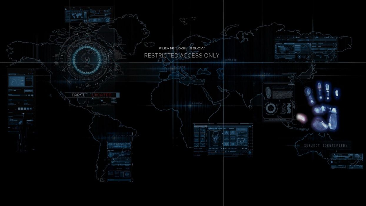 Puter Digital World Map Wallpaper