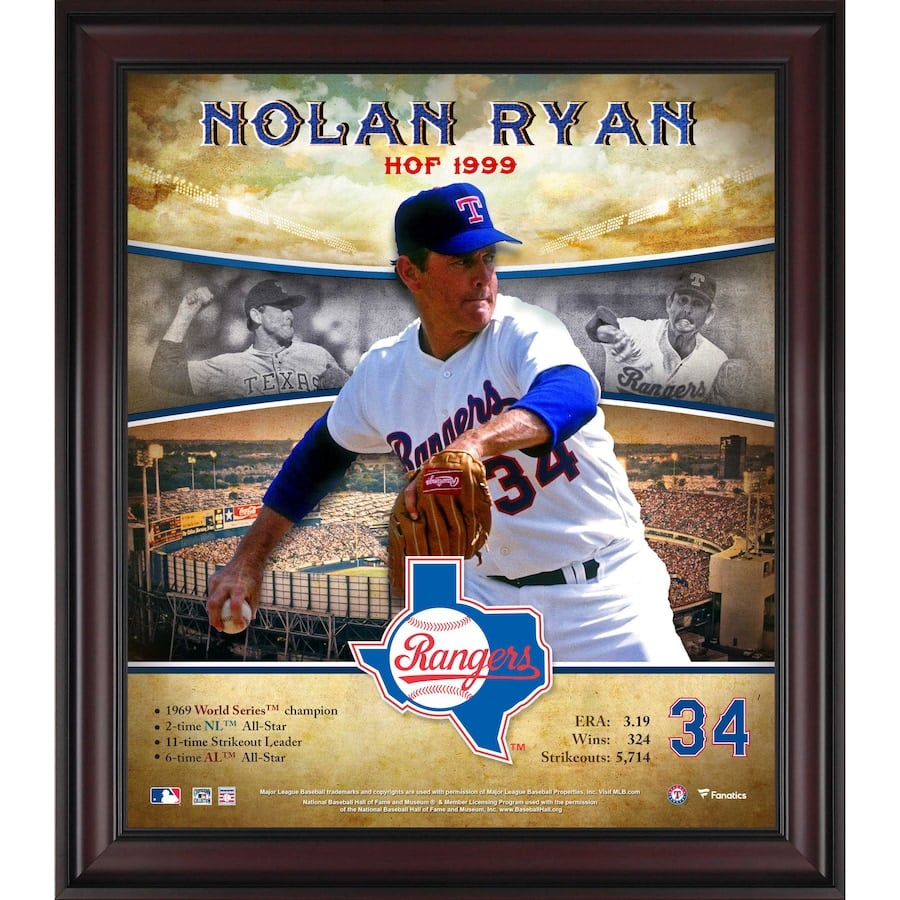 Texas Rangers Nolan Ryan Fanatics Authentic Framed 15 x 17 900x900