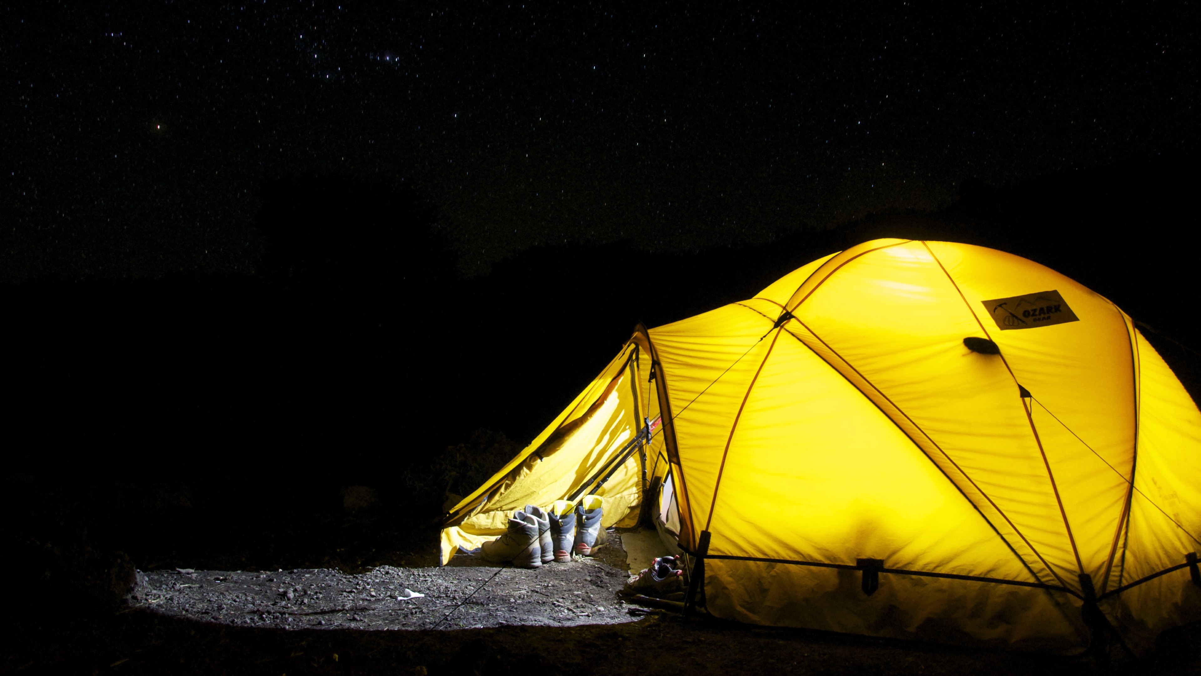 Wallpaper Cc0 Camping With Tent In The Night Stars Above