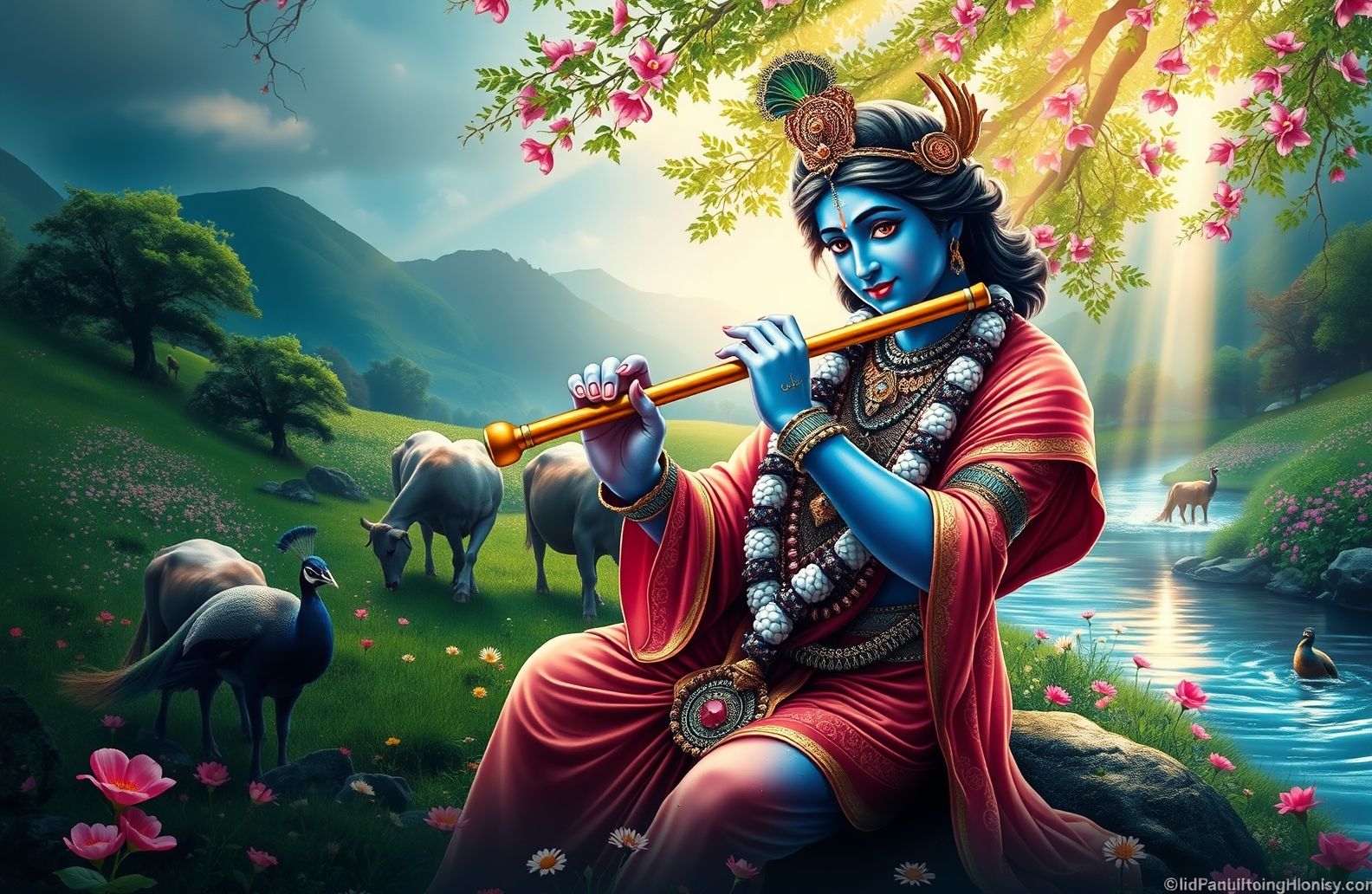 God Krishna HD Wallpaper