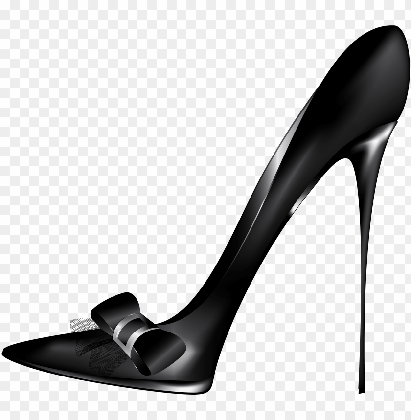 Black High Heels With Bow Png Clip Art Heel Image