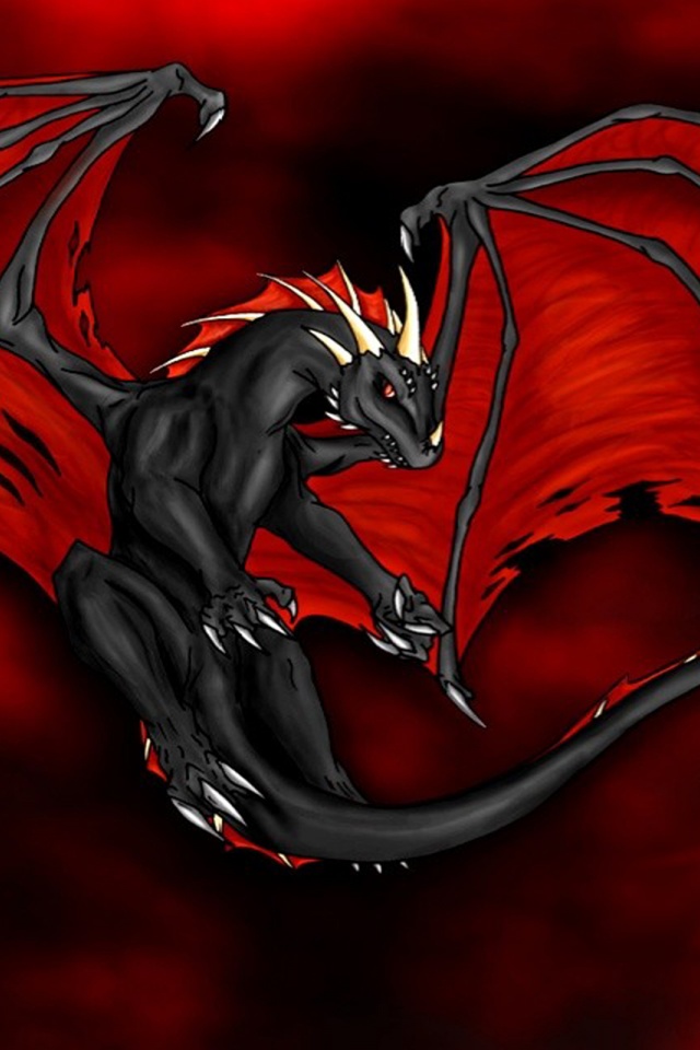 Red Dragon iPhone Wallpaper