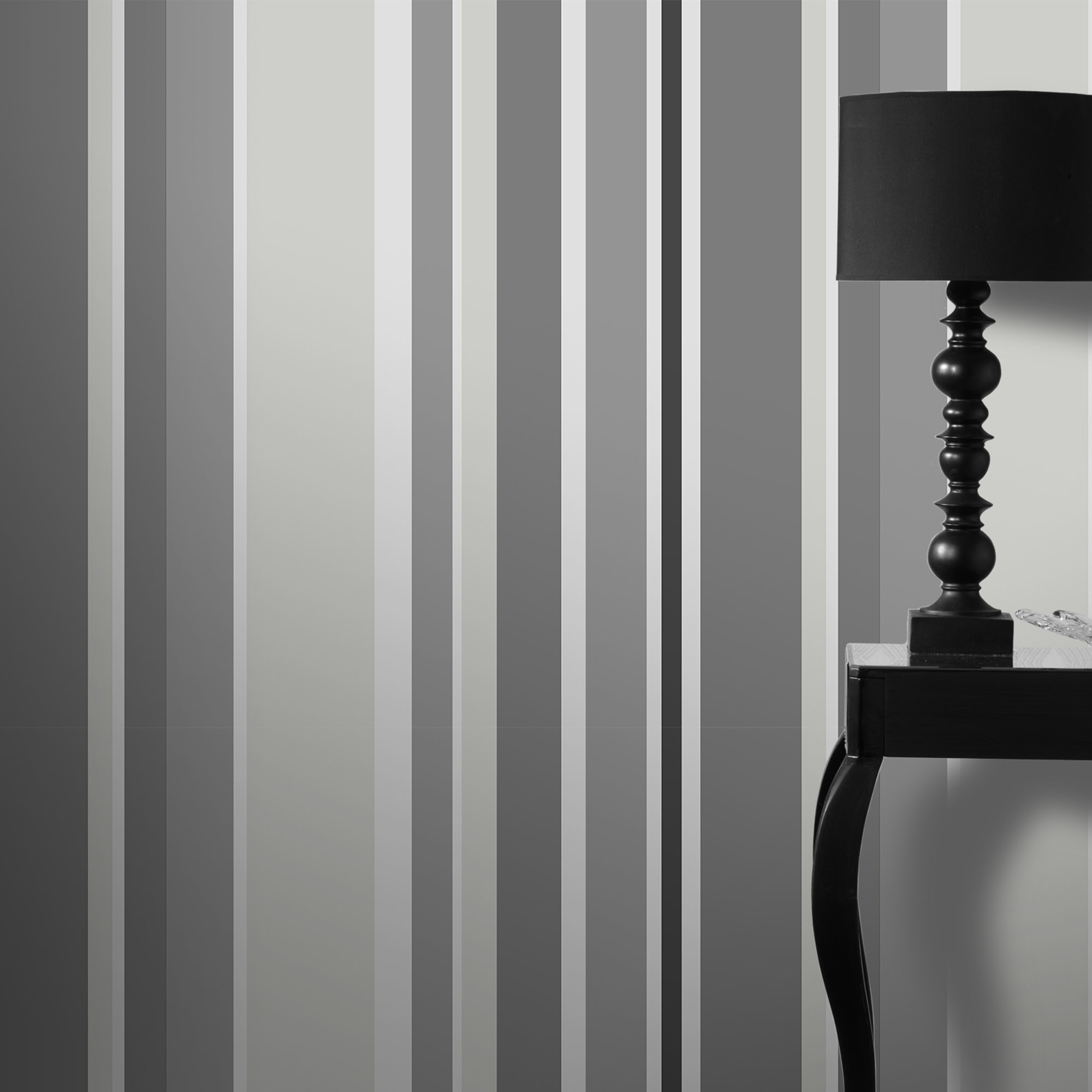 Fresco Rico Stripe Wallpaper Greys Mix by Graham Brown 50 529