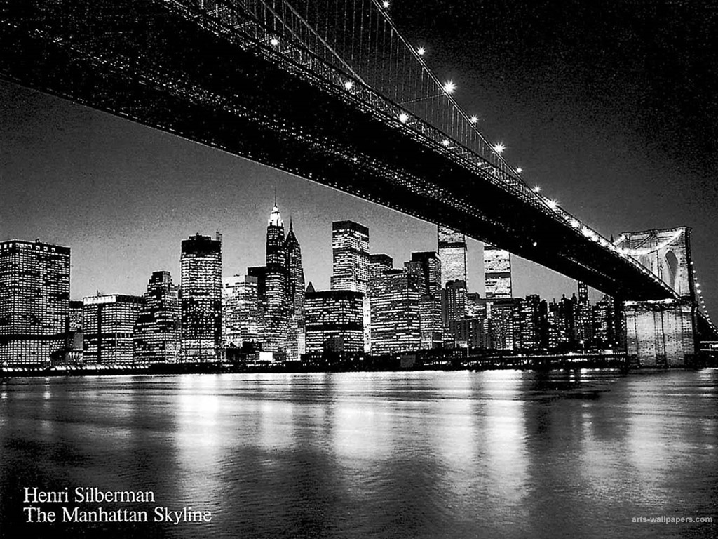 New York City Empire State Building Black And White Wallpaper iPad