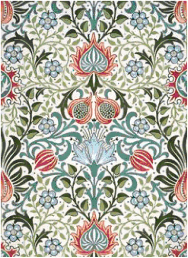 William Morris Persian Wallpaper Design Counted Cross Stitch