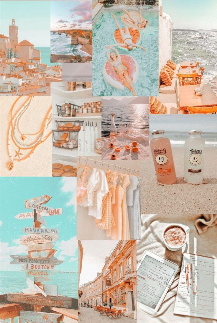 Collage Aesthetic Wallpaper Cute Summer iPhone
