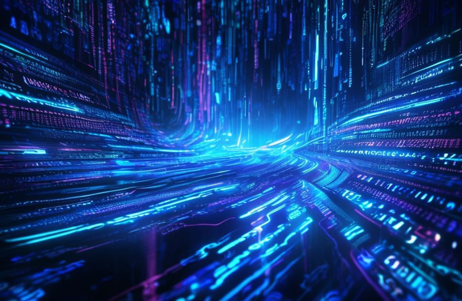 Blue Matrix Code Wallpaper Live