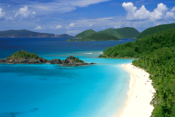 Trunk Bay From A Scenic Overlook