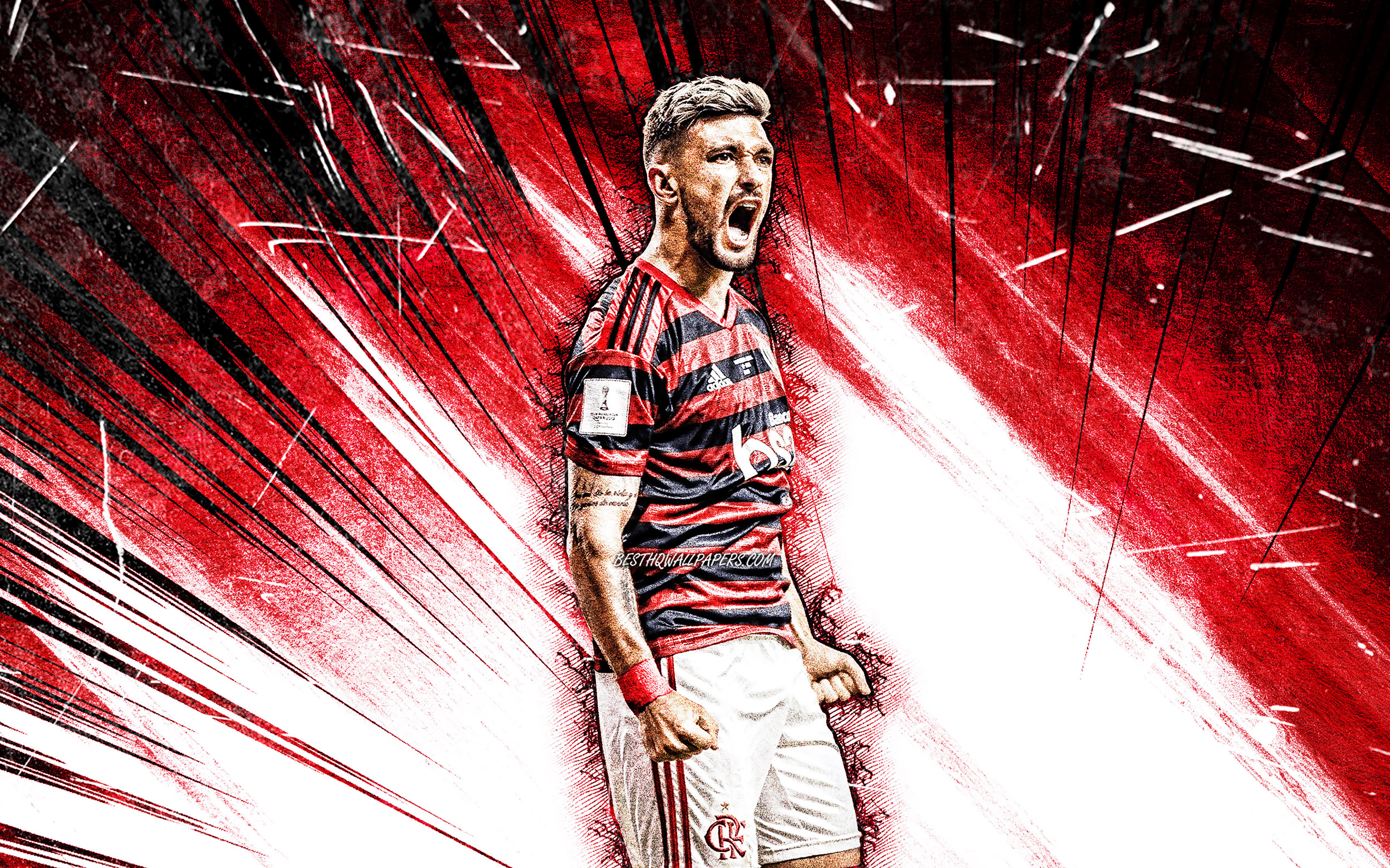 Wallpaper 4k Giorgian De Arrascaeta Grunge Art