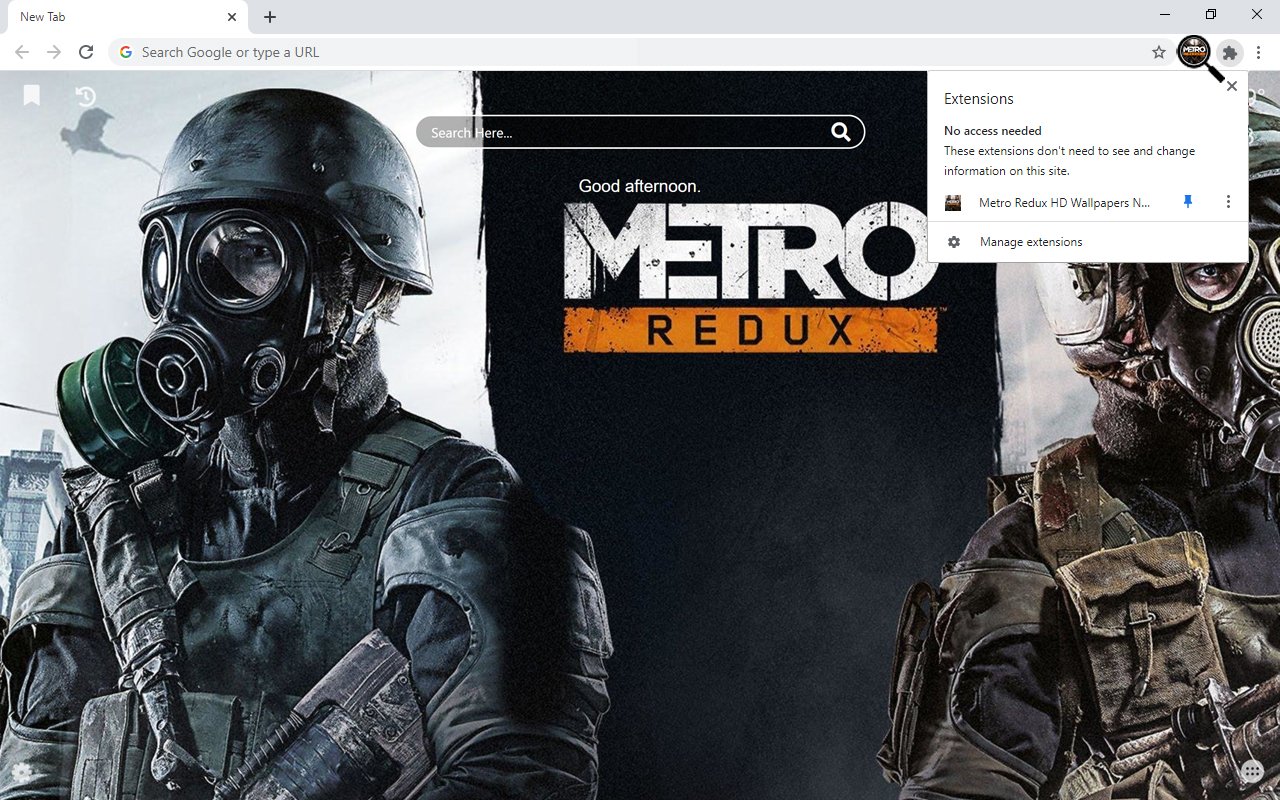 Metro Redux HD Wallpaper New Tab