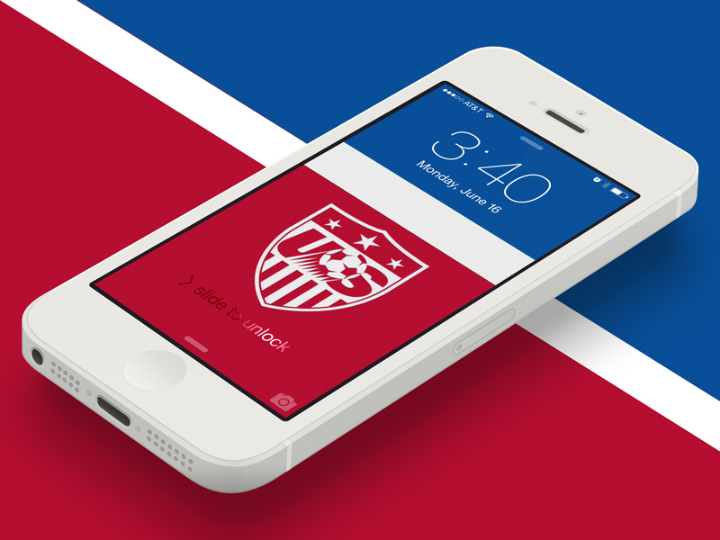 Dribbble   US Soccer iOS Wallpaper by Justin Peabody