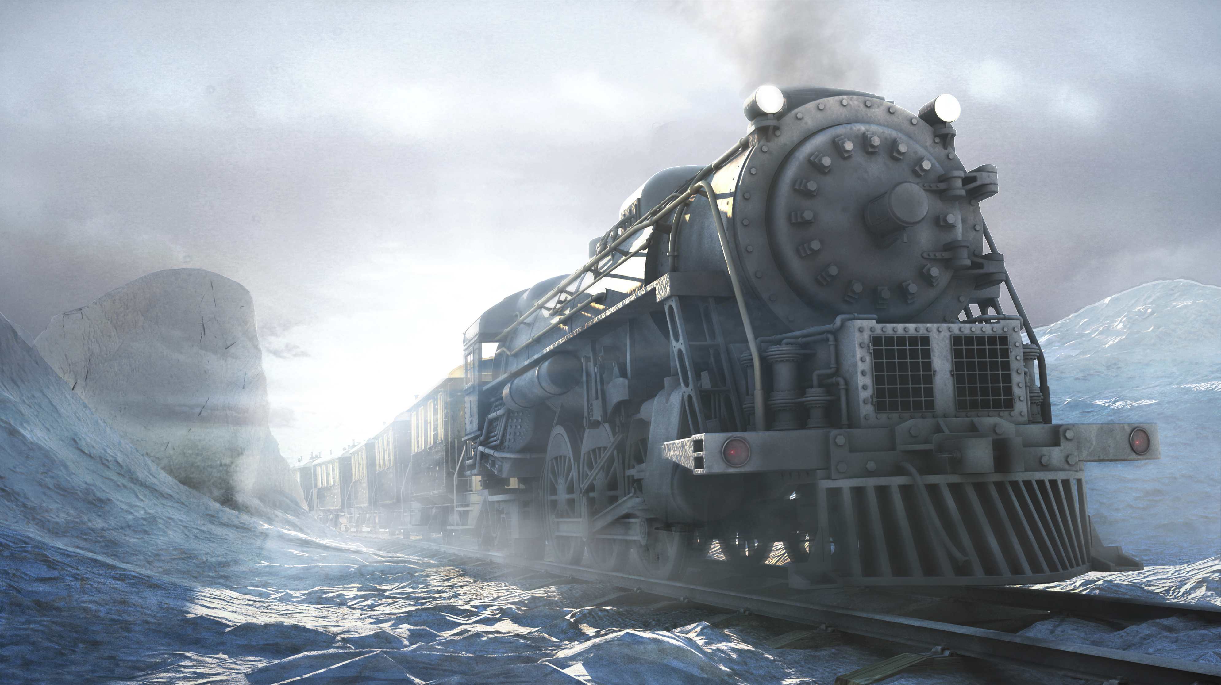 Train Winter Siberia Game Wallpaper