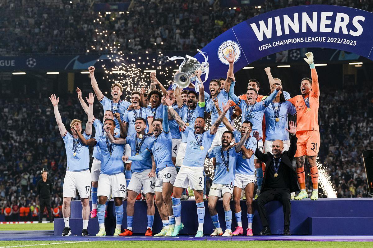 BEST PICTURES FROM MANCHESTER CITYs UCL VICTORY   Bitter and Blue