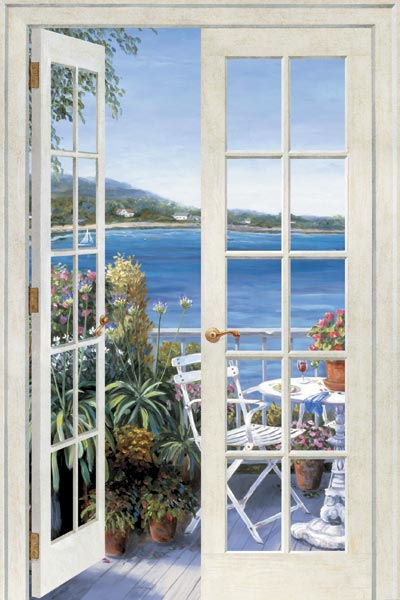 French Doors Seaside Peel And Stick Wall Mural Kids Decor Store
