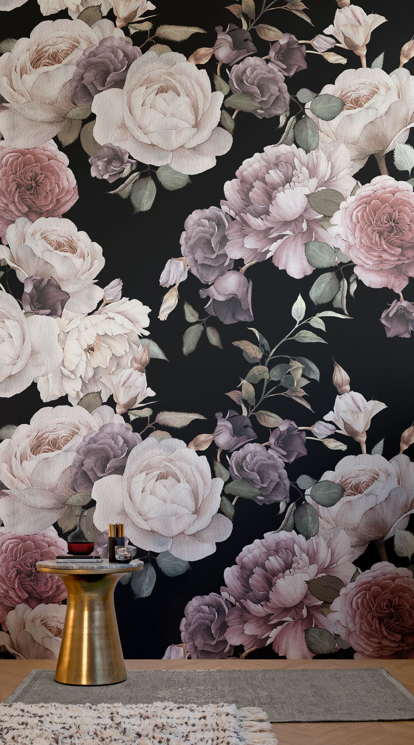 Dark Floral Wallpaper To Create A Striking Space