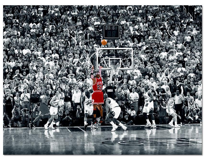 Michael Jordan Poster Chicago Bulls Final Game Last Shot 32x24