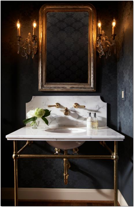You Have Yourself A Powder Room That Is Sure To Never Go Out Of Style