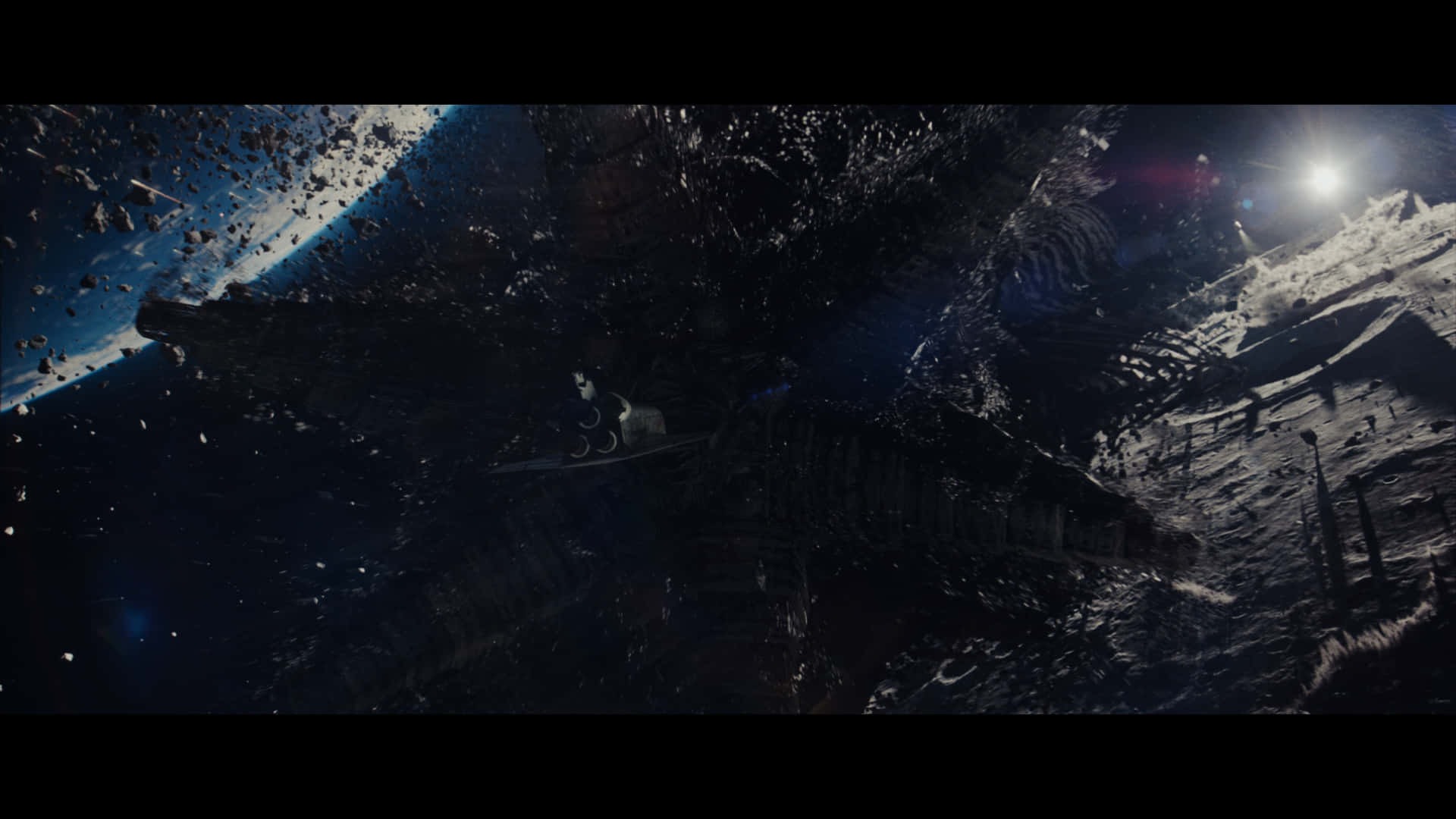 Space Debris Collision Aftermath Wallpaper