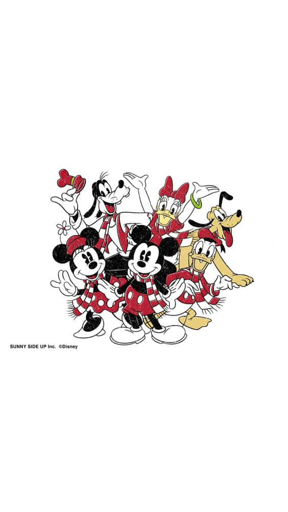 White Mickey Mouse Wallpaper
