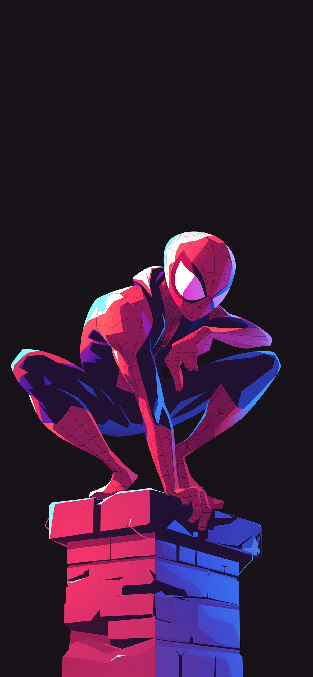 Spiderman On Chimney Pipe Aesthetic Wallpaper