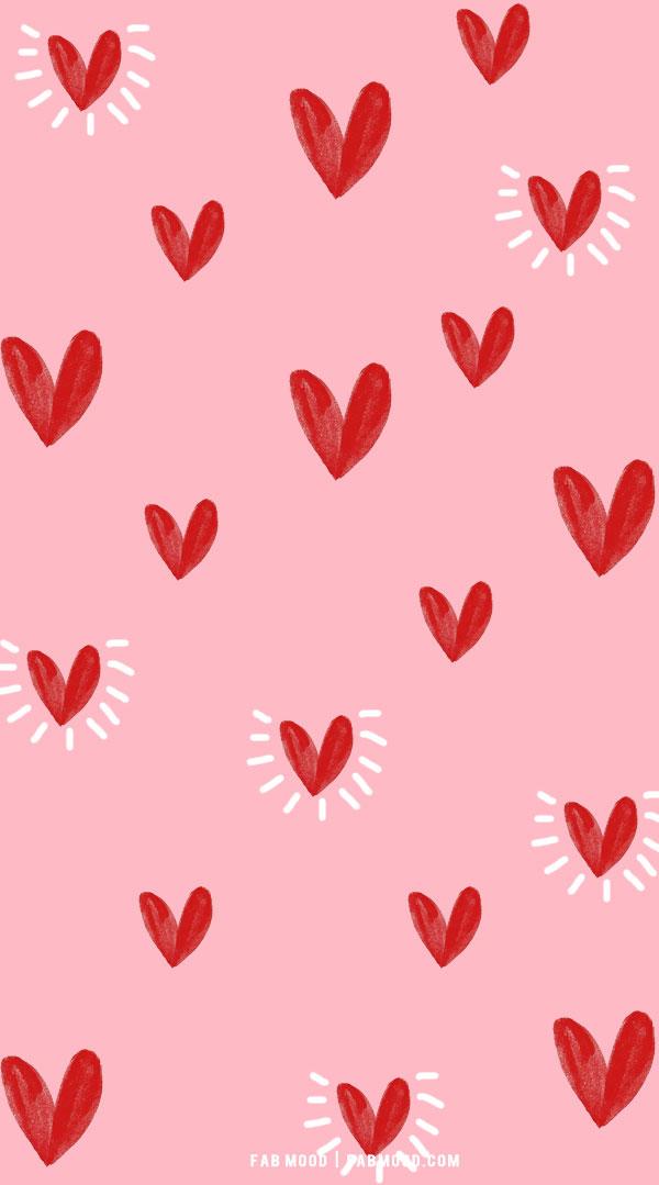 Wonder Red Love Heart Valentines Wallpaper Fab Mood Wedding