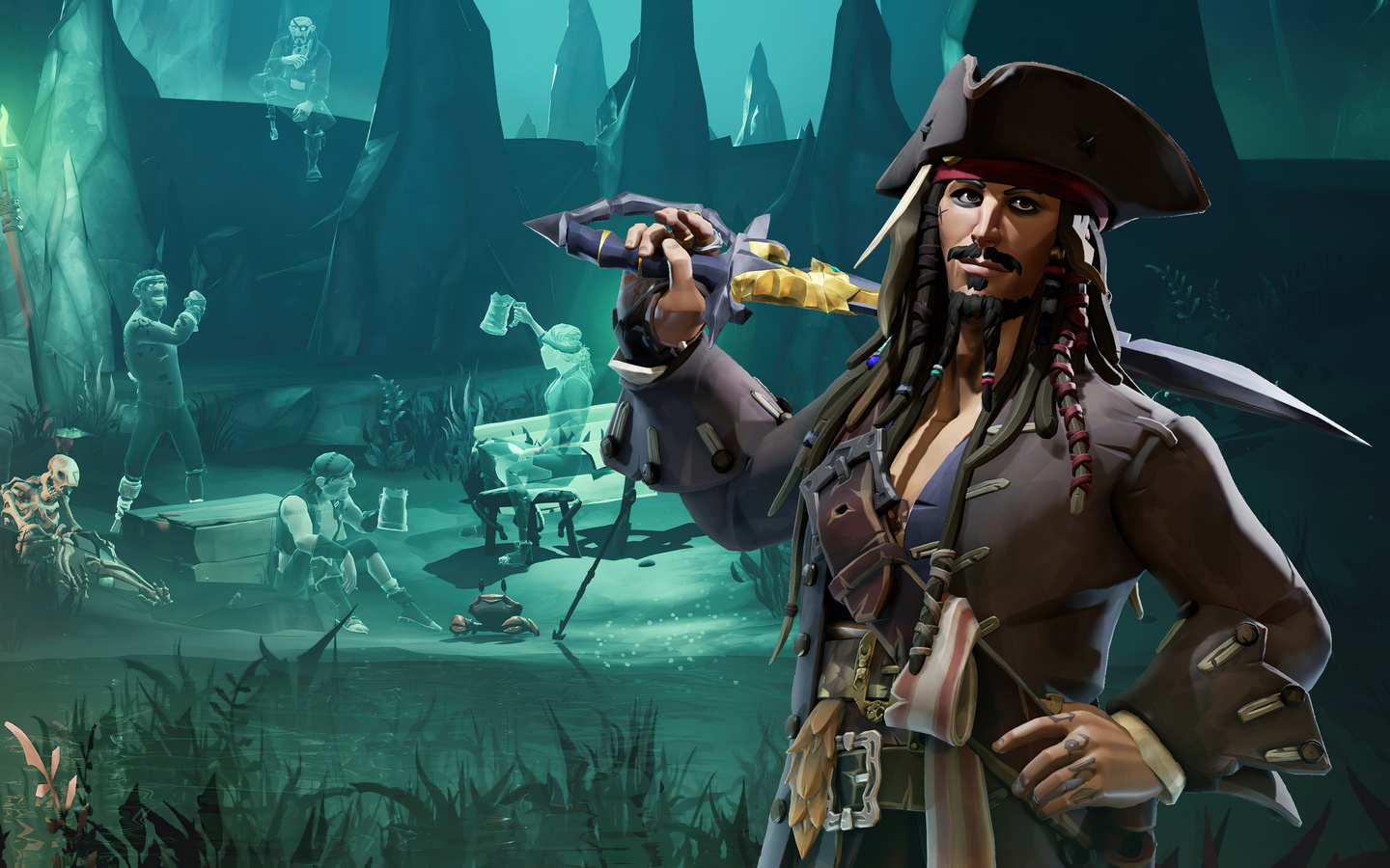 Jack Sparrow In Sea Of Thieves Wallpaper Resolution HD 4k Image