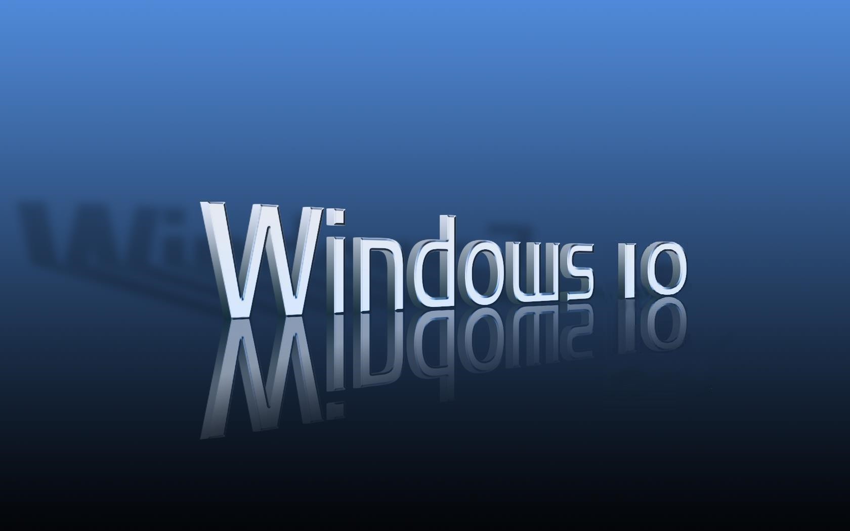 3D Chrome Windows 10 Logo on Blue Background