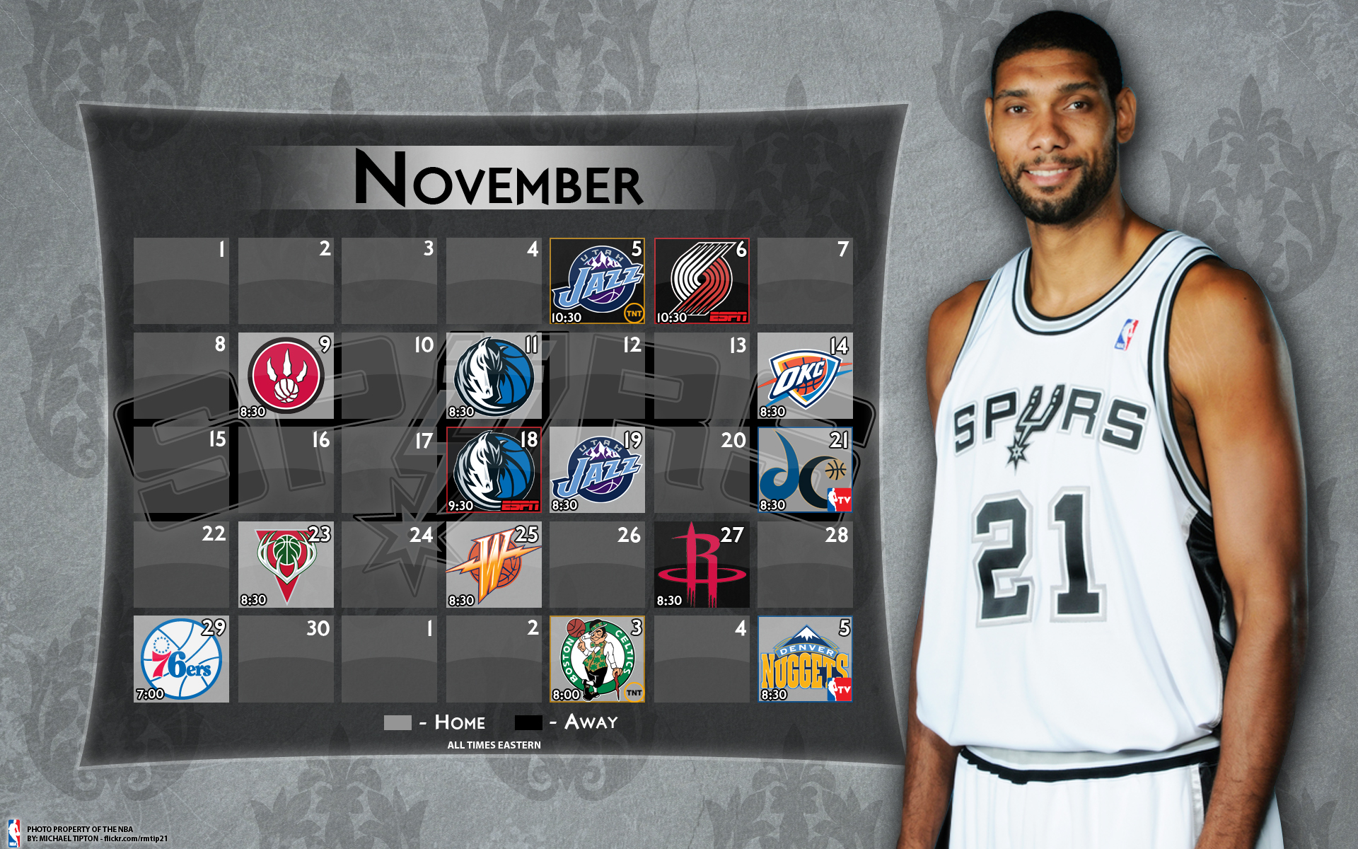 San Antonio Spurs Schedule Wallpaper November Photo