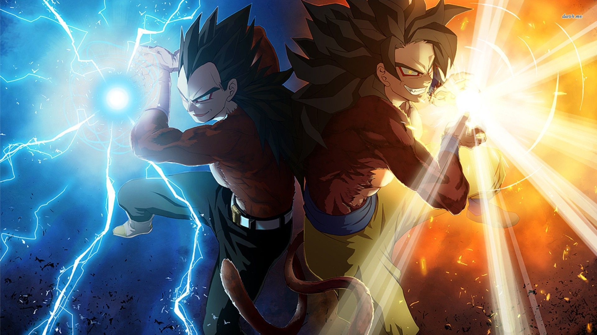 Vegeta And Son Goku Dragon Ball Gt Wallpaper