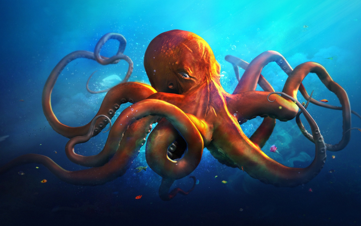Slouching Octopus Wallpaper HD