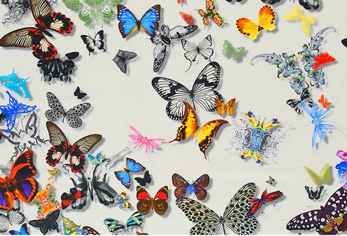 in this Christian Lacroix Butterfly Parade Fabric and Wallpaper